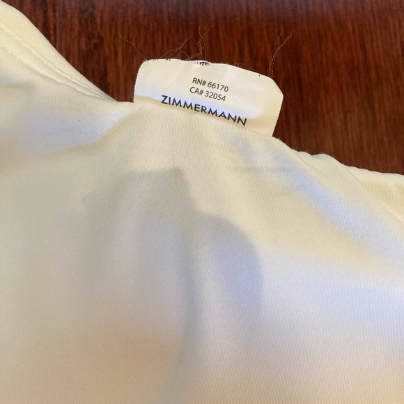 Zimmerman Peggy Bow one shoulder swimsuit sz 4 ivory white - Picture 8 of 15